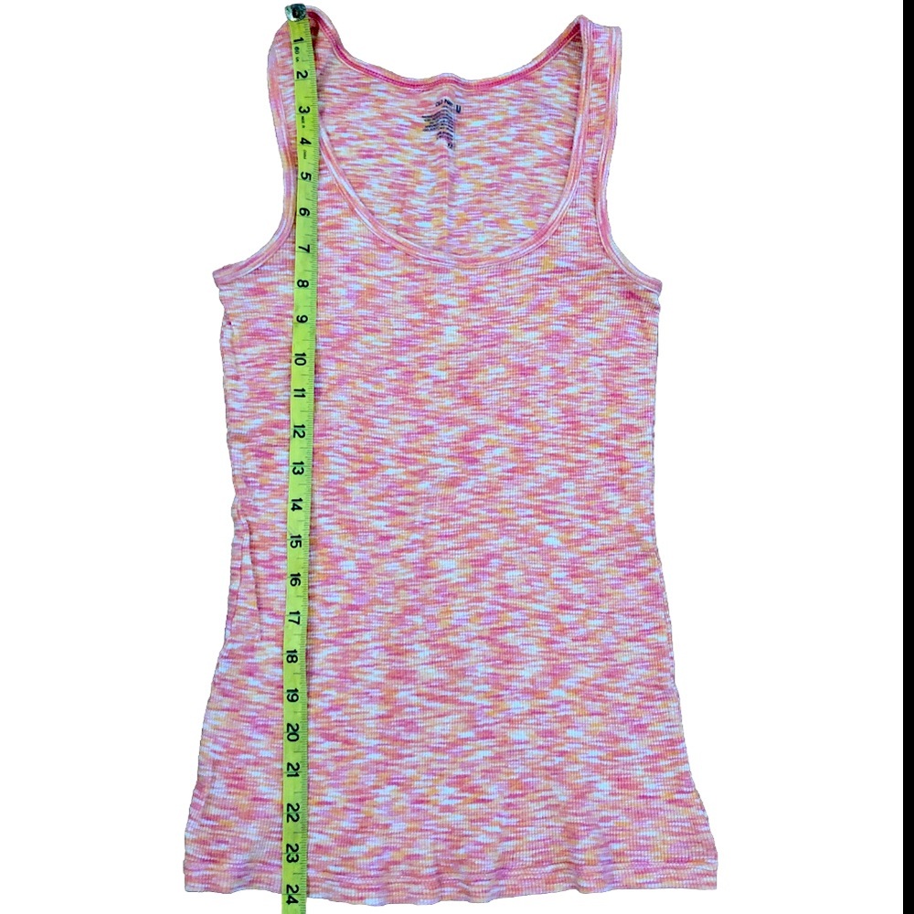 Old Navy Pink and orange Space-Dye Ribbed Tank size medium - Picture 4 of 5